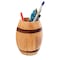 Vintiquewise Decorative Wine Barrel Shaped Wooden Pen Holder for Office Desk, or Entryway QI004391 - alternate 1